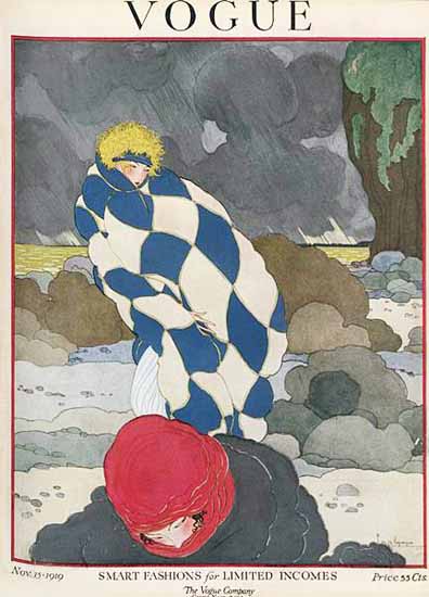 Georges Lepape Vogue Cover 1919-11-15 Copyright | Vogue Magazine Graphic Art Covers 1902-1958