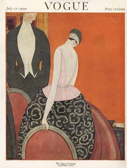 Georges Lepape Vogue Cover 1920-07-15 Copyright | Vogue Magazine Graphic Art Covers 1902-1958