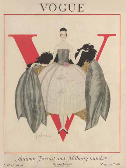 Georges Lepape Vogue Cover 1920-09-15 Copyright | Vogue Magazine Graphic Art Covers 1902-1958