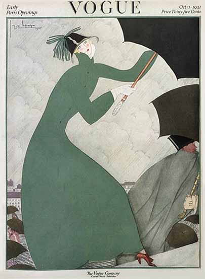 Georges Lepape Vogue Cover 1921-10-01 Copyright | Vogue Magazine Graphic Art Covers 1902-1958