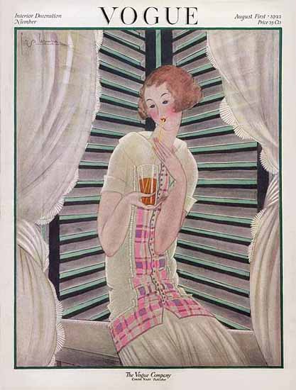 Georges Lepape Vogue Cover 1922-08-01 Copyright Sex Appeal | Sex Appeal Vintage Ads and Covers 1891-1970