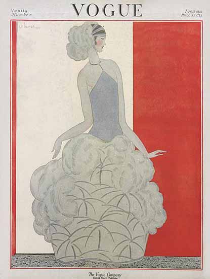 Georges Lepape Vogue Cover 1922-11-15 Copyright | Vogue Magazine Graphic Art Covers 1902-1958