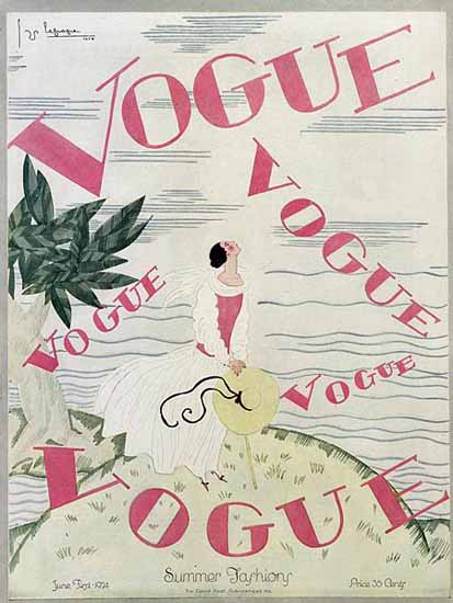 Georges Lepape Vogue Cover 1924-06-01 Copyright | Vogue Magazine Graphic Art Covers 1902-1958