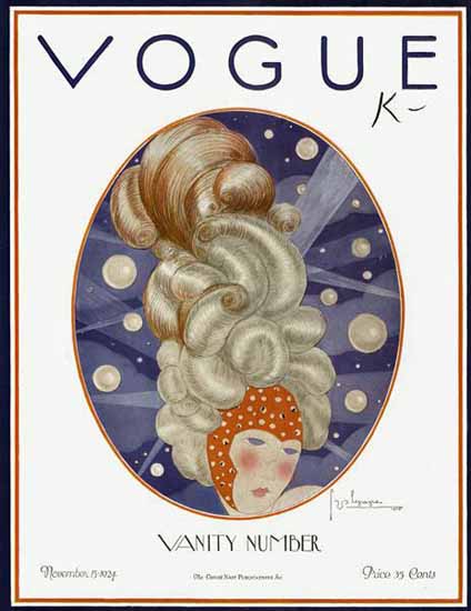 Georges Lepape Vogue Cover 1924-11-15 Copyright | Vogue Magazine Graphic Art Covers 1902-1958