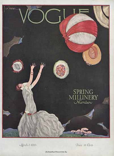 Georges Lepape Vogue Cover 1925-03-01 Copyright | Vogue Magazine Graphic Art Covers 1902-1958