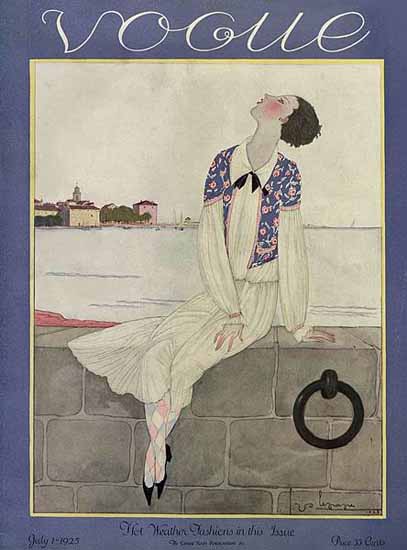 Georges Lepape Vogue Cover 1925-07-01 Copyright | Vogue Magazine Graphic Art Covers 1902-1958