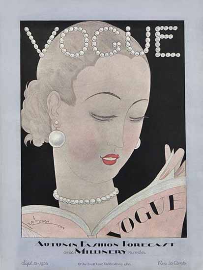 Georges Lepape Vogue Cover 1926-09-15 Copyright | Vogue Magazine Graphic Art Covers 1902-1958