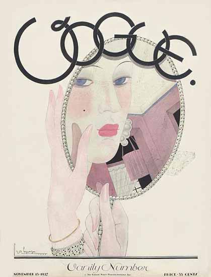 Georges Lepape Vogue Cover 1927-11-15 Copyright | Vogue Magazine Graphic Art Covers 1902-1958