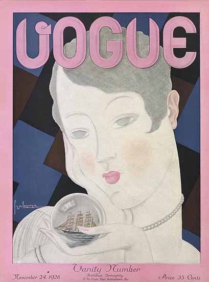 Georges Lepape Vogue Cover 1928-11-24 Copyright | Vogue Magazine Graphic Art Covers 1902-1958