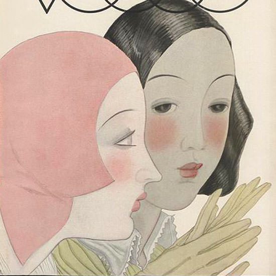 Georges Lepape Vogue Cover 1930-03-01 Copyright crop | Best of 1930s Ad and Cover Art