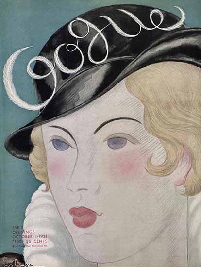 Georges Lepape Vogue Cover 1931-10-01 Copyright | Vogue Magazine Graphic Art Covers 1902-1958