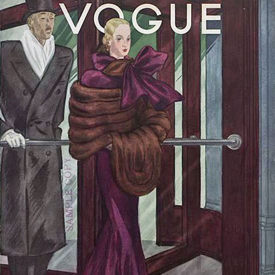 Georges Lepape Vogue Cover 1933-10-15 Copyright crop | Best of Vintage Cover Art 1900-1970