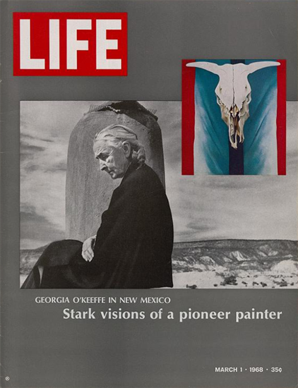 Georgia OKeeffe in New Mexico 1 Mar 1968 Copyright Life Magazine | Life Magazine Color Photo Covers 1937-1970