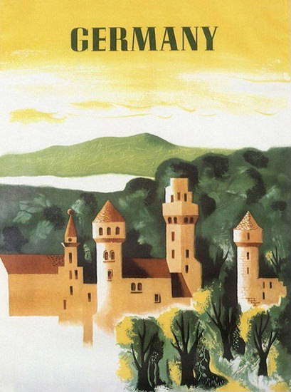 Germany Castle Forest | Vintage Travel Posters 1891-1970