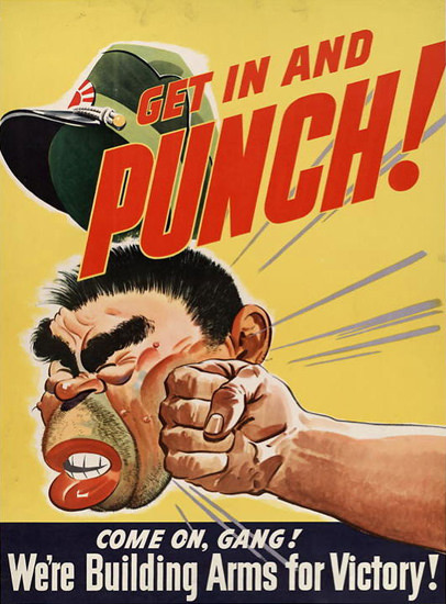 Get In And Punch Japan | Vintage War Propaganda Posters 1891-1970