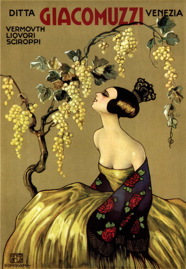 Giacomuzzi Vermouth Italy Italia | Sex Appeal Vintage Ads and Covers 1891-1970