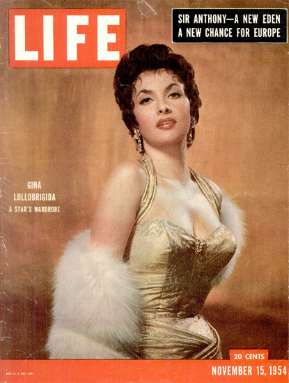 Gina Lollobrigida Wardrobe 15 Nov 1954 Copyright Life Magazine | Life Magazine Color Photo Covers 1937-1970