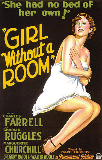 Girl Without A Room Marguerite Churchill 1933 | Sex Appeal Vintage Ads and Covers 1891-1970