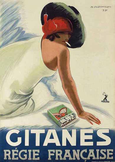 Gitanes Regie Francaise Ad 1931 France Sex Appeal | Sex Appeal Vintage Ads and Covers 1891-1970