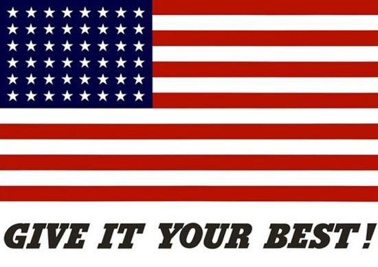 Give It Your Best The American Flag | Vintage War Propaganda Posters 1891-1970