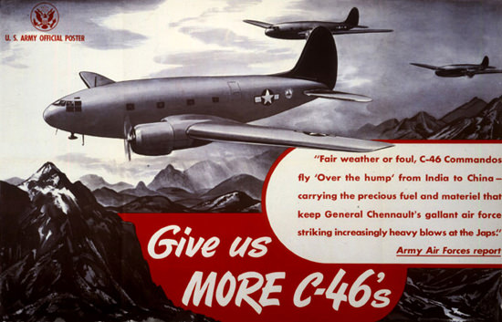 Give Us More C-46s | Vintage War Propaganda Posters 1891-1970