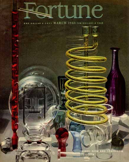 Glass Now and Tomorrow Fortune Magazine March 1943 Copyright | Fortune Magazine Graphic Art Covers 1930-1959