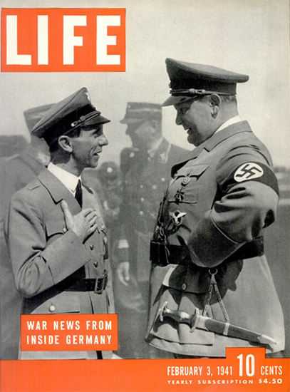 Goebbels and Göring 3 Feb 1941 Copyright Life Magazine | Life Magazine BW Photo Covers 1936-1970