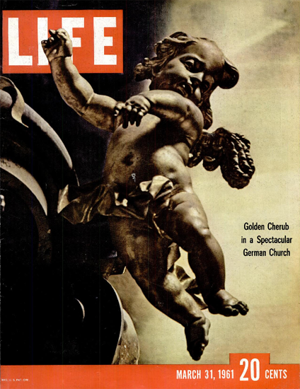 Golden Cherub Zwiefalten Germany 31 Mar 1961 Copyright Life Magazine | Life Magazine Color Photo Covers 1937-1970