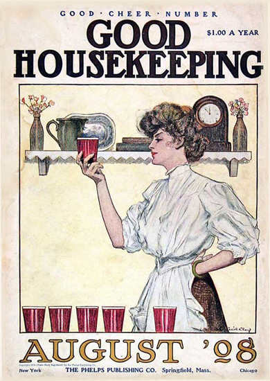 Good Housekeeping Copyright 1908 Good Cheer Number | Vintage Ad and Cover Art 1891-1970