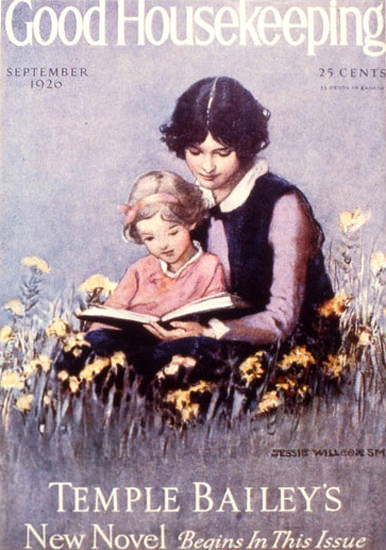 Good Housekeeping Copyright 1926 Little Girl And Her Mum | Vintage Ad and Cover Art 1891-1970