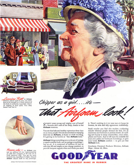 GoodYear Chipper As A Girl 1946 | Vintage Ad and Cover Art 1891-1970