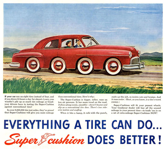 GoodYear Everything A Tire Can Do 1949 | Vintage Ad and Cover Art 1891-1970