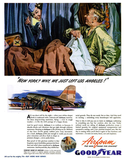 GoodYear Why We Just Left Los Angeles 1945 | Sex Appeal Vintage Ads and Covers 1891-1970