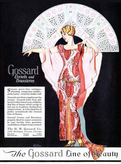 Gossard Corsets And Brassieres 1920s | Sex Appeal Vintage Ads and Covers 1891-1970