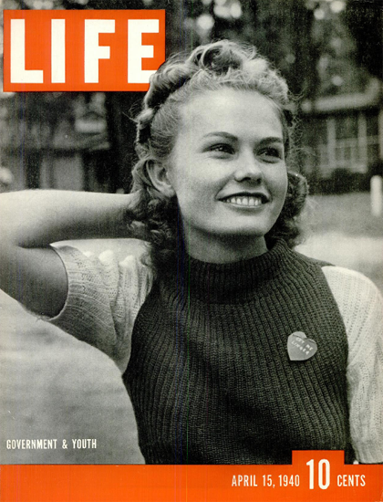 Government and Youth 15 Apr 1940 Copyright Life Magazine | Life Magazine BW Photo Covers 1936-1970