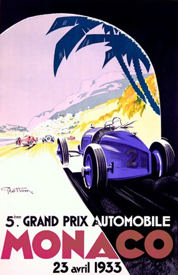 Grand Prix Automobile Monaco 1933 Geo Ham | Vintage Ad and Cover Art 1891-1970