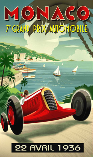 Grand Prix Automobile Monaco 1936 2 | Vintage Ad and Cover Art 1891-1970