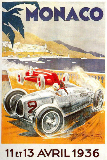 Grand Prix Automobile Monaco 1936 | Vintage Ad and Cover Art 1891-1970