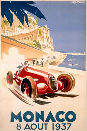 Grand Prix Automobile Monaco 1937 Geo Ham | Vintage Ad and Cover Art 1891-1970