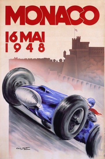 Grand Prix Automobile Monaco 1948 Geo Ham | Vintage Ad and Cover Art 1891-1970