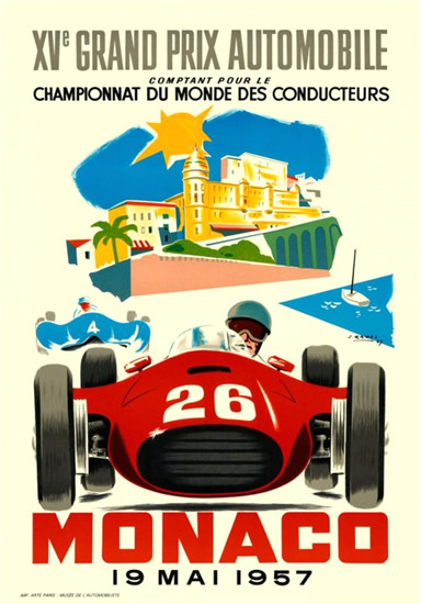 Grand Prix Automobile Monaco 1957 | Vintage Ad and Cover Art 1891-1970