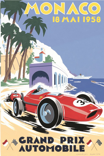 Grand Prix Automobile Monaco 1958 | Vintage Ad and Cover Art 1891-1970