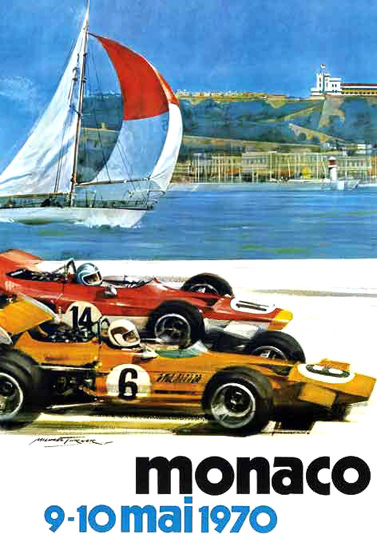 Grand Prix Automobile Monaco 1970 | Vintage Ad and Cover Art 1891-1970