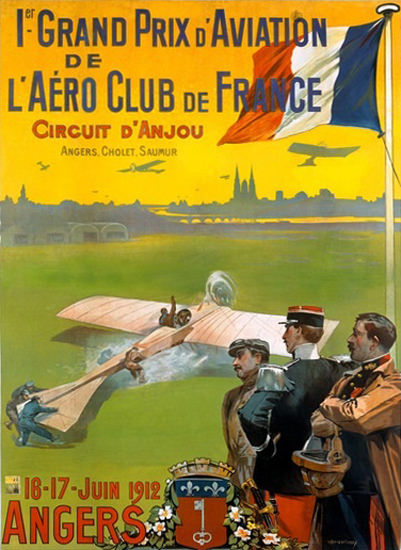 Grand Prix D Aviation Aero Club De France | Vintage Ad and Cover Art 1891-1970