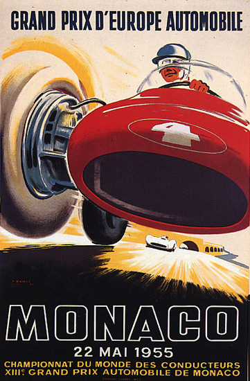 Grand Prix D Europe Automobile Monaco 1955 | Vintage Ad and Cover Art 1891-1970