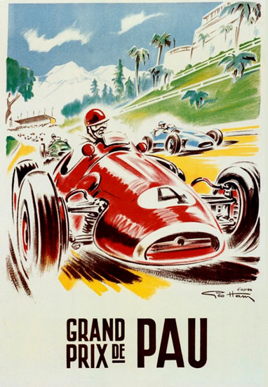 Grand Prix De Pau 1956 | Vintage Ad and Cover Art 1891-1970