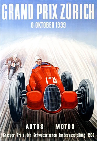 Grand Prix Zurich 1939 Landesausstellung | Vintage Ad and Cover Art 1891-1970