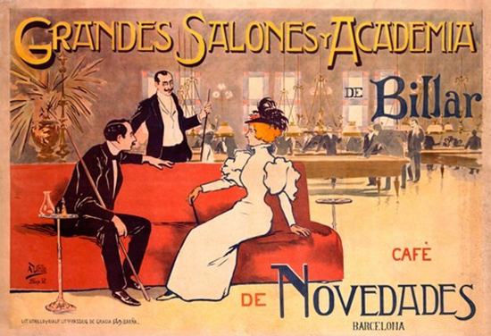 Grandes Salones Y Academia De Billar Barcelona | Sex Appeal Vintage Ads and Covers 1891-1970