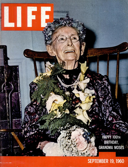 Grandma Moses Manchester VT 19 Sep 1960 Copyright Life Magazine | Life Magazine Color Photo Covers 1937-1970