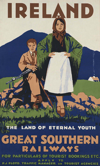 Great Southern Ireland Land Of Eternal Youth | Vintage Travel Posters 1891-1970